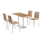 木紋板式桌椅 ZY-GM052