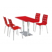 紅色烤漆桌椅 ZY-GM056