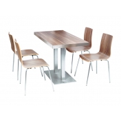 胡桃木紋桌椅 ZY-GM060