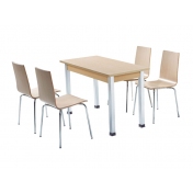 食堂鋼木桌椅 ZY-GM063