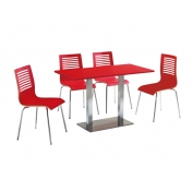 烤漆鋼木桌椅 ZY-GM067