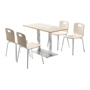鋼木餐廳桌椅 FT046