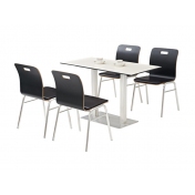 時尚鋼木桌椅 ZY-GM089