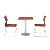 不銹鋼餐桌椅，鋼木餐桌椅