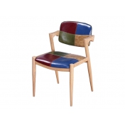 鐵藝木紋餐椅 CY-TM002