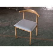 鐵藝木紋工藝牛角餐廳椅子