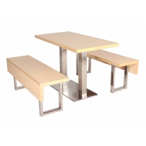 鋼木長條桌凳 ZY-GM098